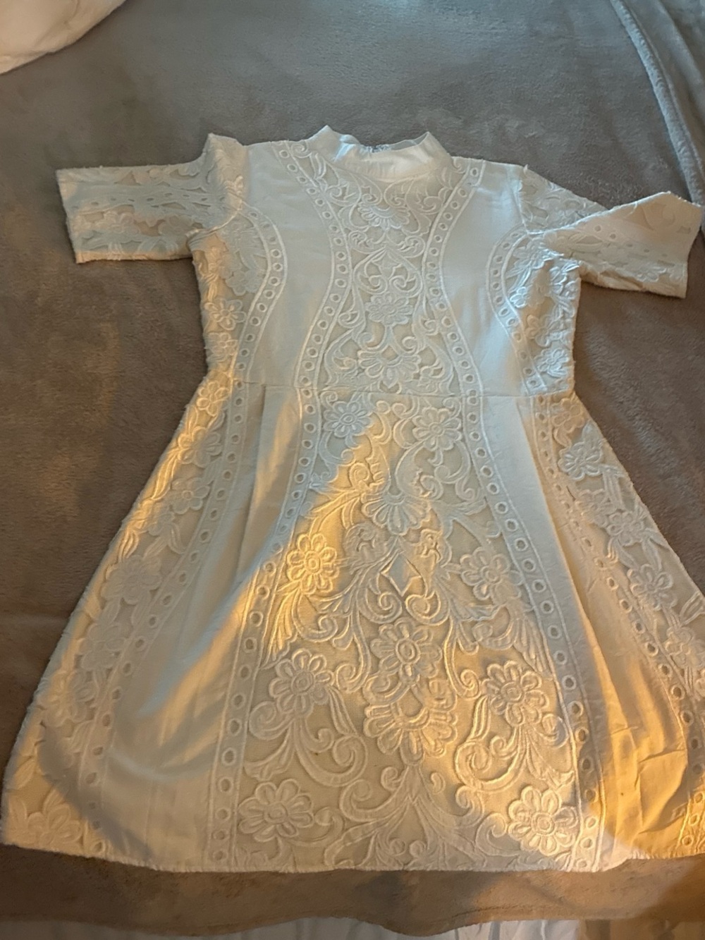 AKA New York White Cotton Shell Dress